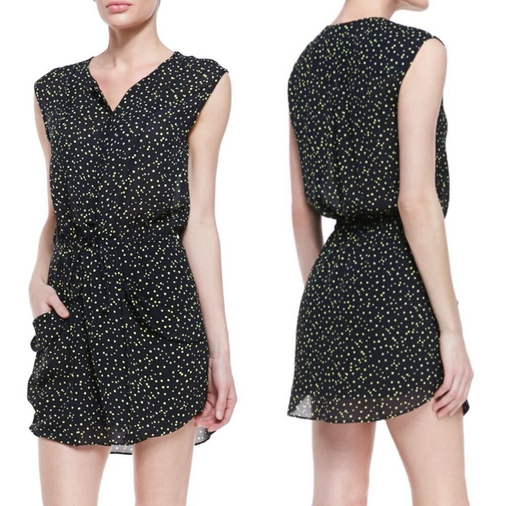 NEW A.L.C. Kearny Confetti Print Silk Mini Dress Sz Medium